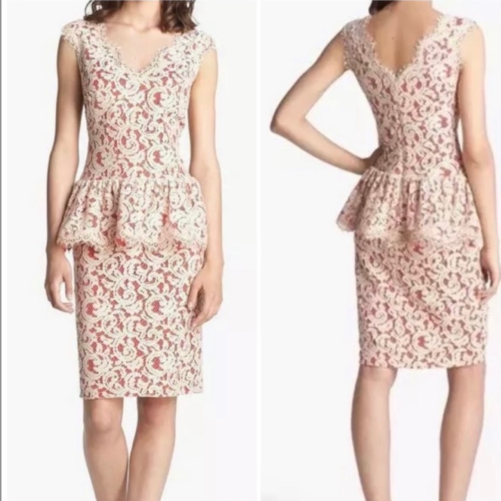Tadashi Shoji Lace Peplum Sheath Dress